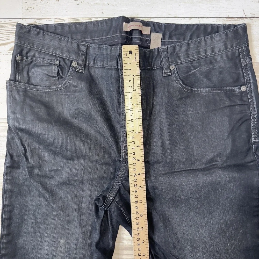 Banana Republic Jeans Mens‎ 34x32 Gray Regular Fit Straight Denim Stretch